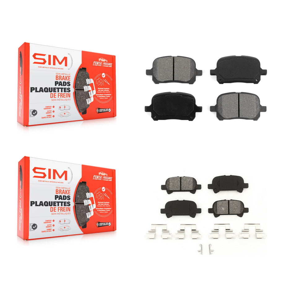 Front Rear Semi-Metallic Brake Pads Kit For Toyota Camry Solara Avalon KSM-100308