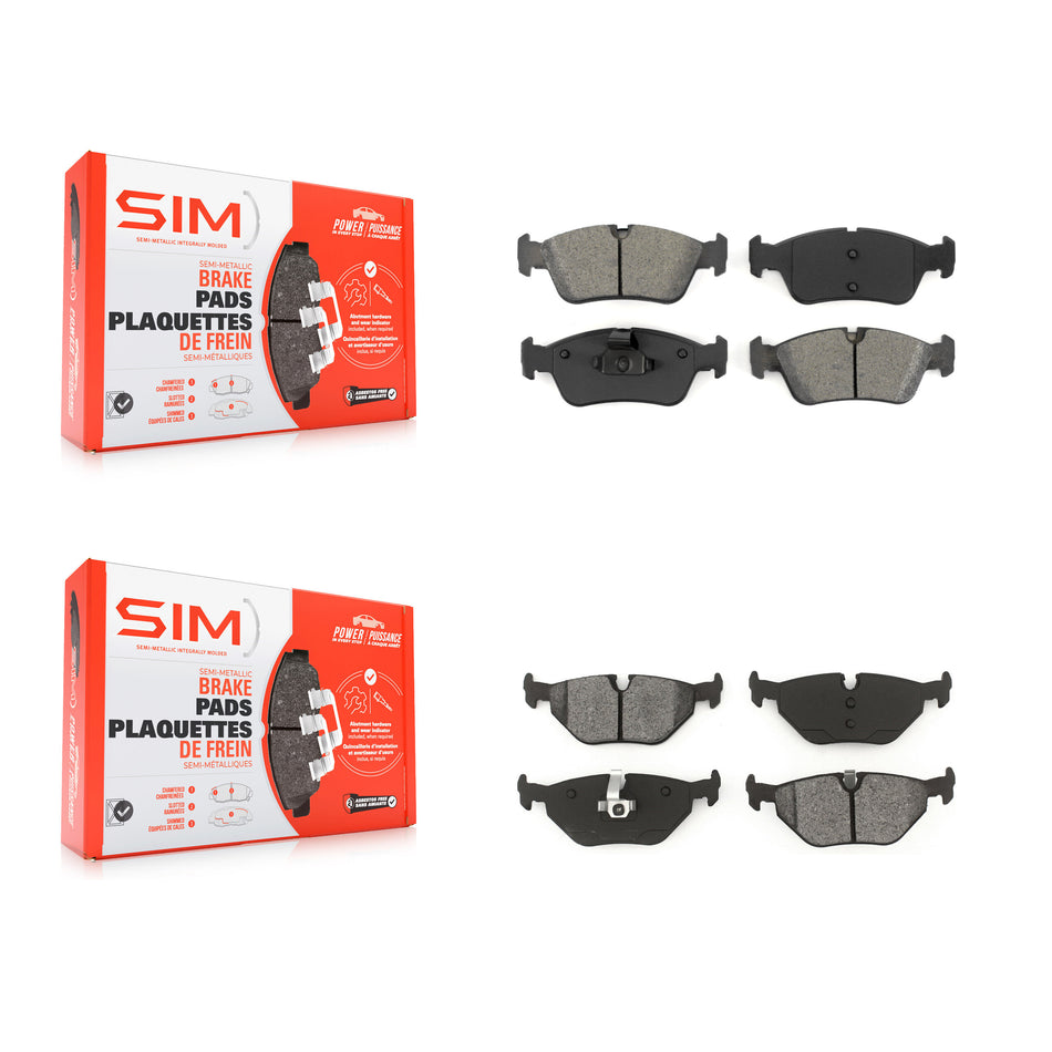 Front Rear Semi-Metallic Brake Pads Kit For BMW Z4 325i 325Ci 320i 325xi 328i 323i 318i KSM-100323
