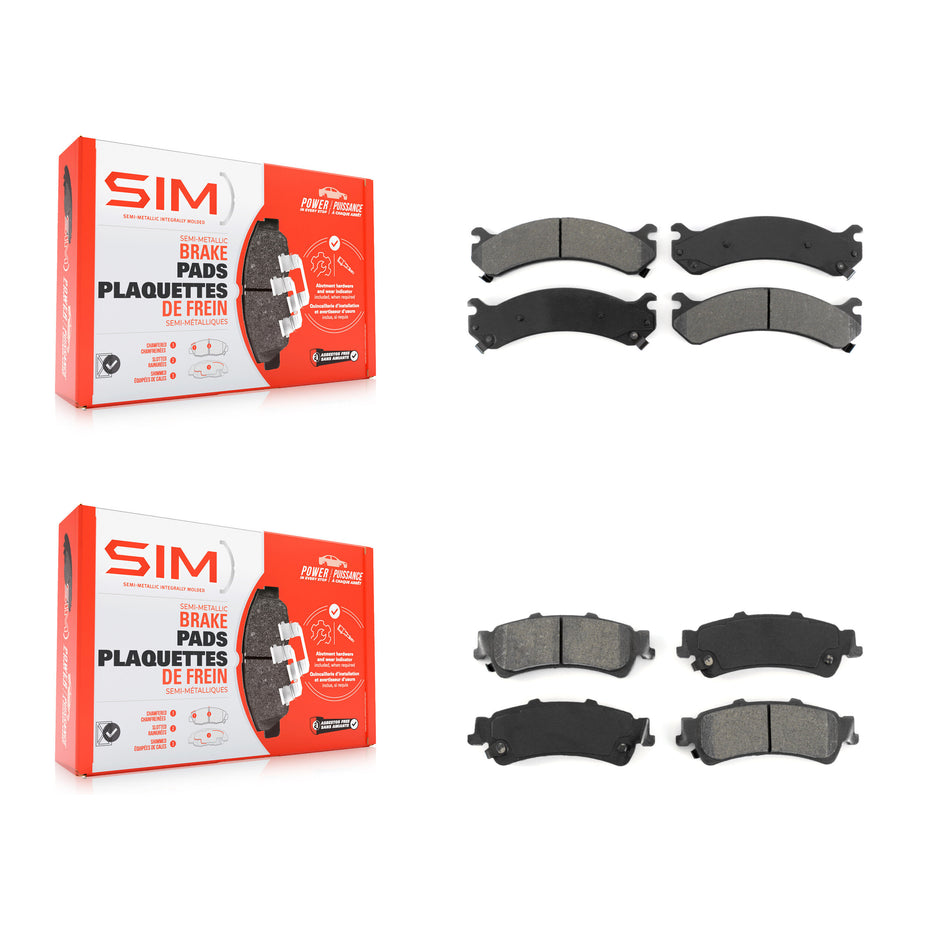 Front Rear Semi-Metallic Brake Pads Kit For Cadillac DTS DeVille GMC Sierra 3500 KSM-100326