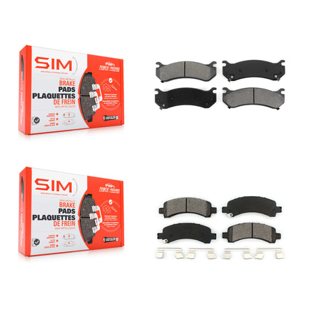 Front Rear Semi-Metallic Brake Pads Kit For 2003-2005 GMC Savana 2500 Chevrolet Express KSM-100332