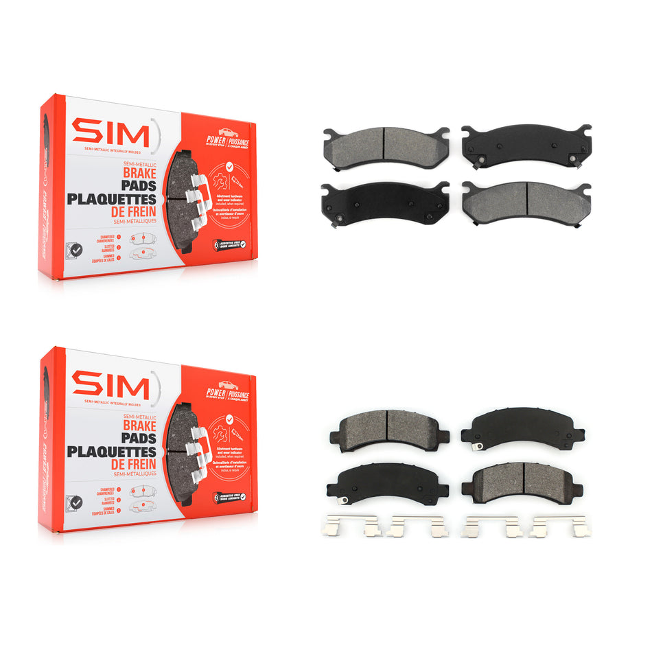 Front Rear Semi-Metallic Brake Pads Kit For 2003-2005 GMC Savana 2500 Chevrolet Express KSM-100332