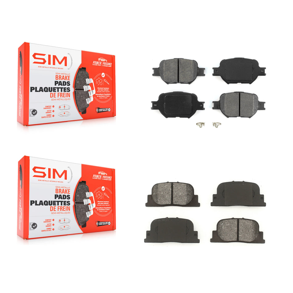 Front Rear Semi-Metallic Brake Pads Kit For 2005-2010 Scion tC KSM-100348