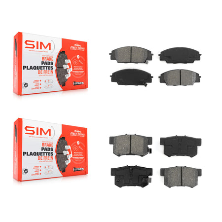 Front Rear Semi-Metallic Brake Pads Kit For Honda Civic Acura CSX RSX S2000 KSM-100355