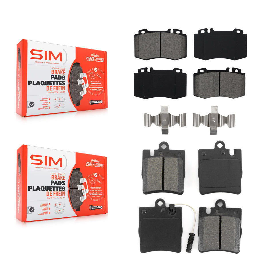 Front Rear Semi-Metallic Brake Pads Kit For Mercedes-Benz C230 SLK350 C320 C350 KSM-100368