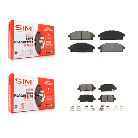 Front Rear Semi-Metallic Brake Pads Kit For 2003-2006 Acura MDX KSM-100374