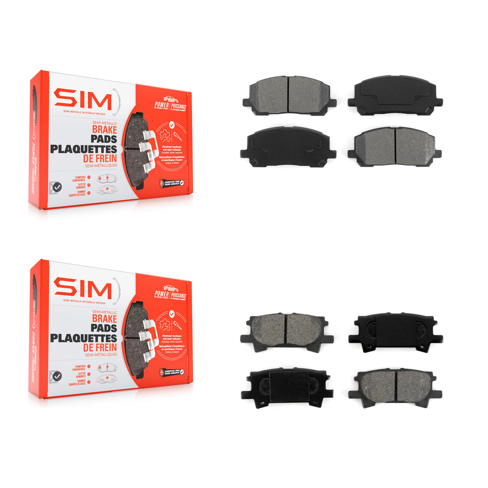 Front Rear Semi-Metallic Brake Pads Kit For Toyota Highlander KSM-100391