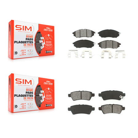 Front Rear Semi-Metallic Brake Pads Kit For 2008-2012 Nissan Pathfinder 5.6L KSM-100392