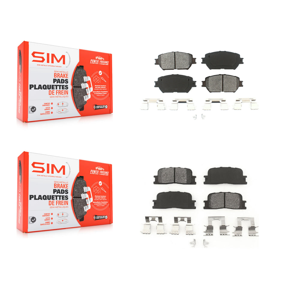 Front Rear Semi-Metallic Brake Pads Kit For Toyota Camry Vehicles Manufactured In Japan KSM-100403