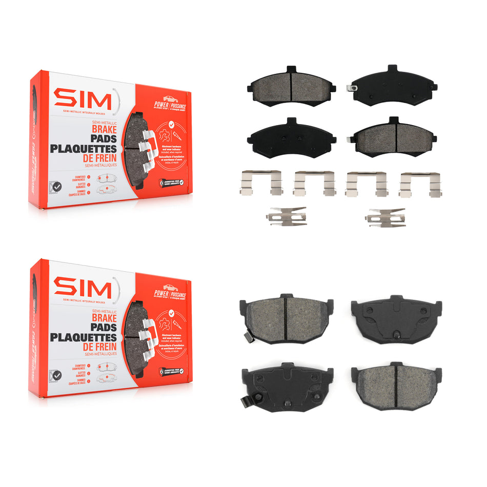 Front Rear Semi-Metallic Brake Pads Kit For Hyundai Elantra Disc rear brakes KSM-100431