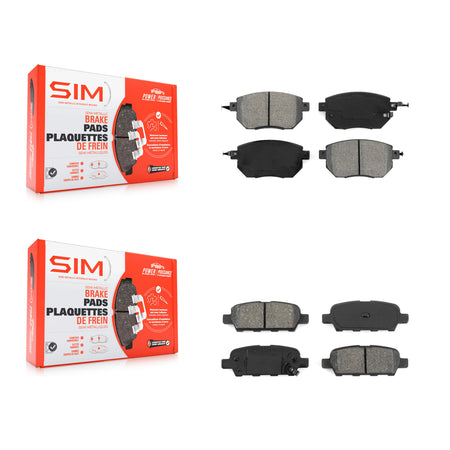 Front Rear Semi-Metallic Brake Pad Kit For Nissan Murano Altima Maxima INFINITI FX35 FX45 KSM-100445