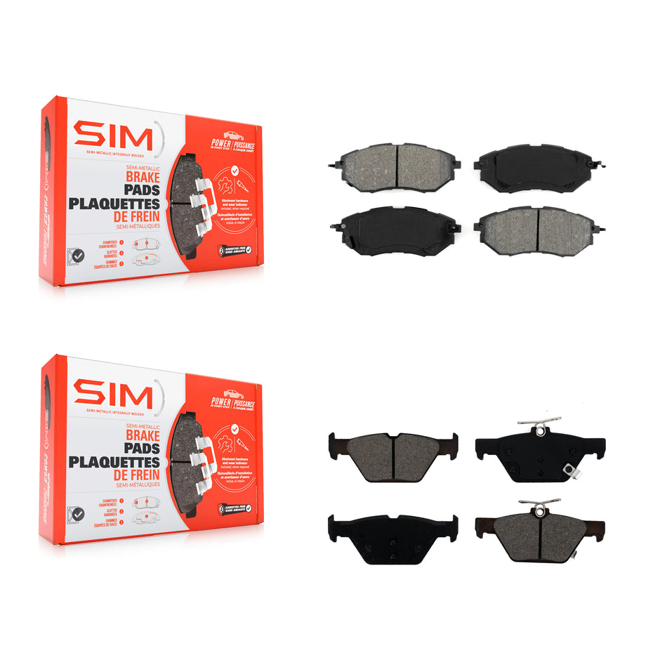 Front Rear Semi-Metallic Brake Pads Kit For Subaru Outback WRX Legacy KSM-100452