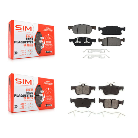 Front Rear Semi-Metallic Brake Pads Kit For Ford Edge Lincoln Nautilus MKX KSM-100470