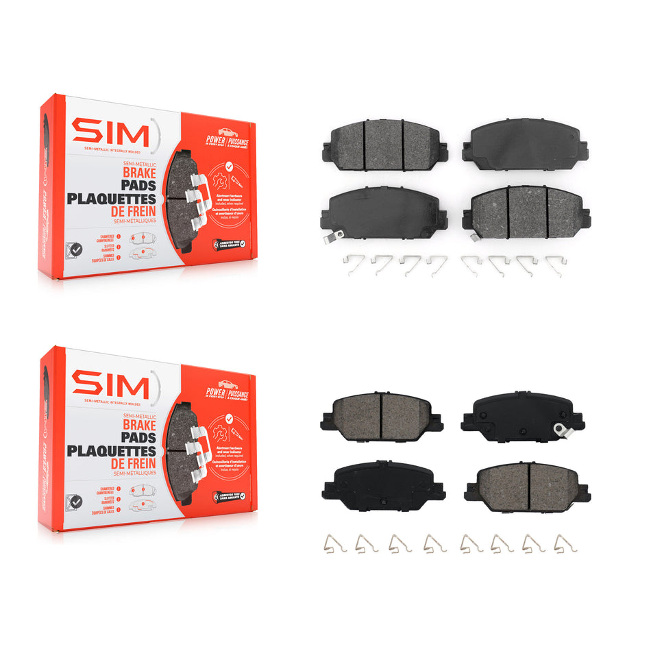 Front Rear Semi-Metallic Brake Pads Kit For Honda CR-V KSM-100475