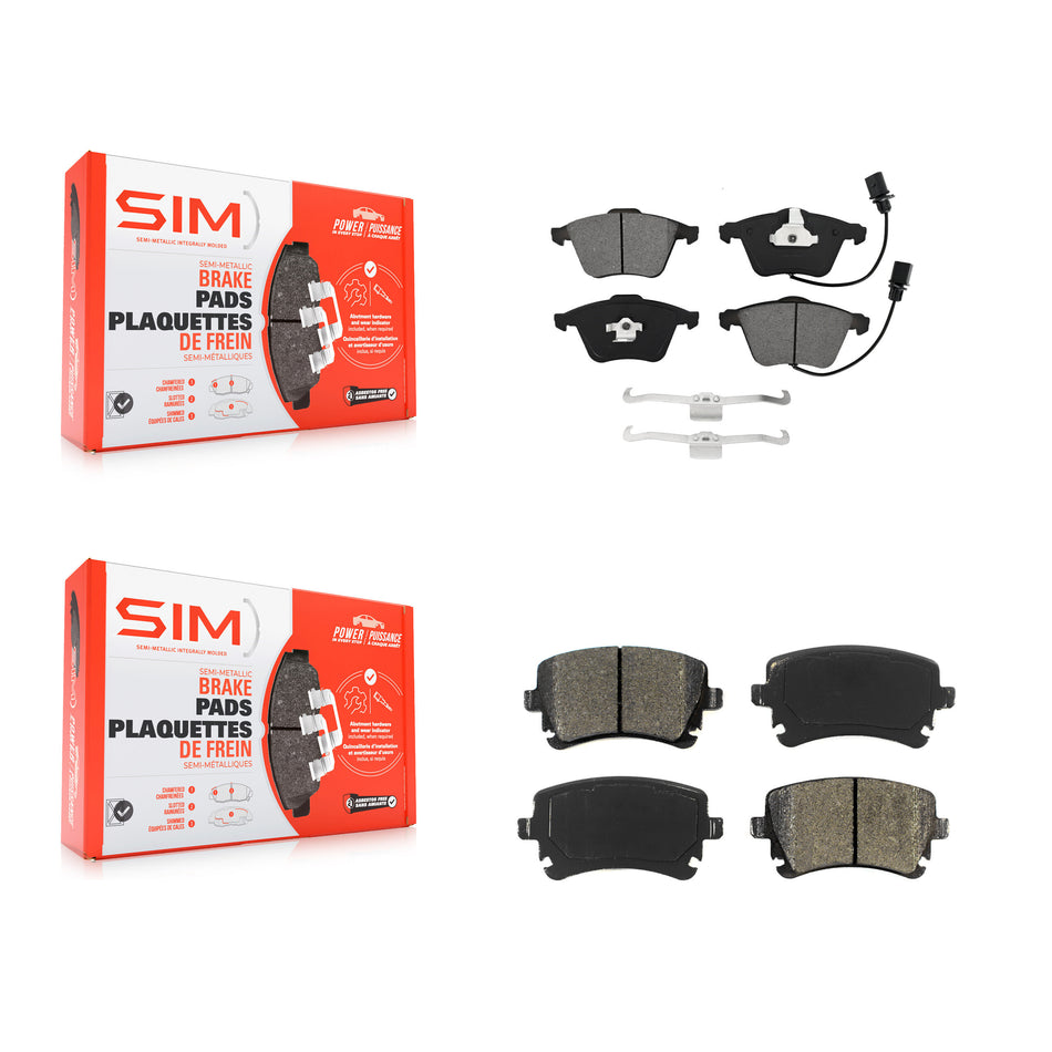 Front Rear Semi-Metallic Brake Pads Kit For Audi A6 Quattro S4 KSM-100489
