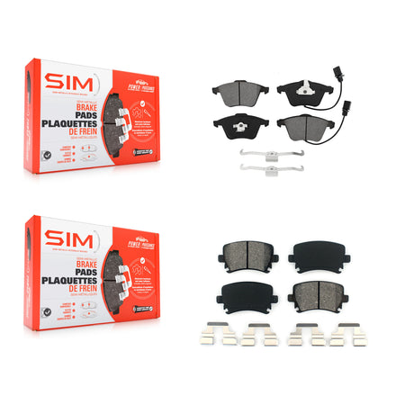 Front Rear Semi-Metallic Brake Pads Kit For Audi Volkswagen A4 Quattro Passat CC A6 TT R KSM-100491