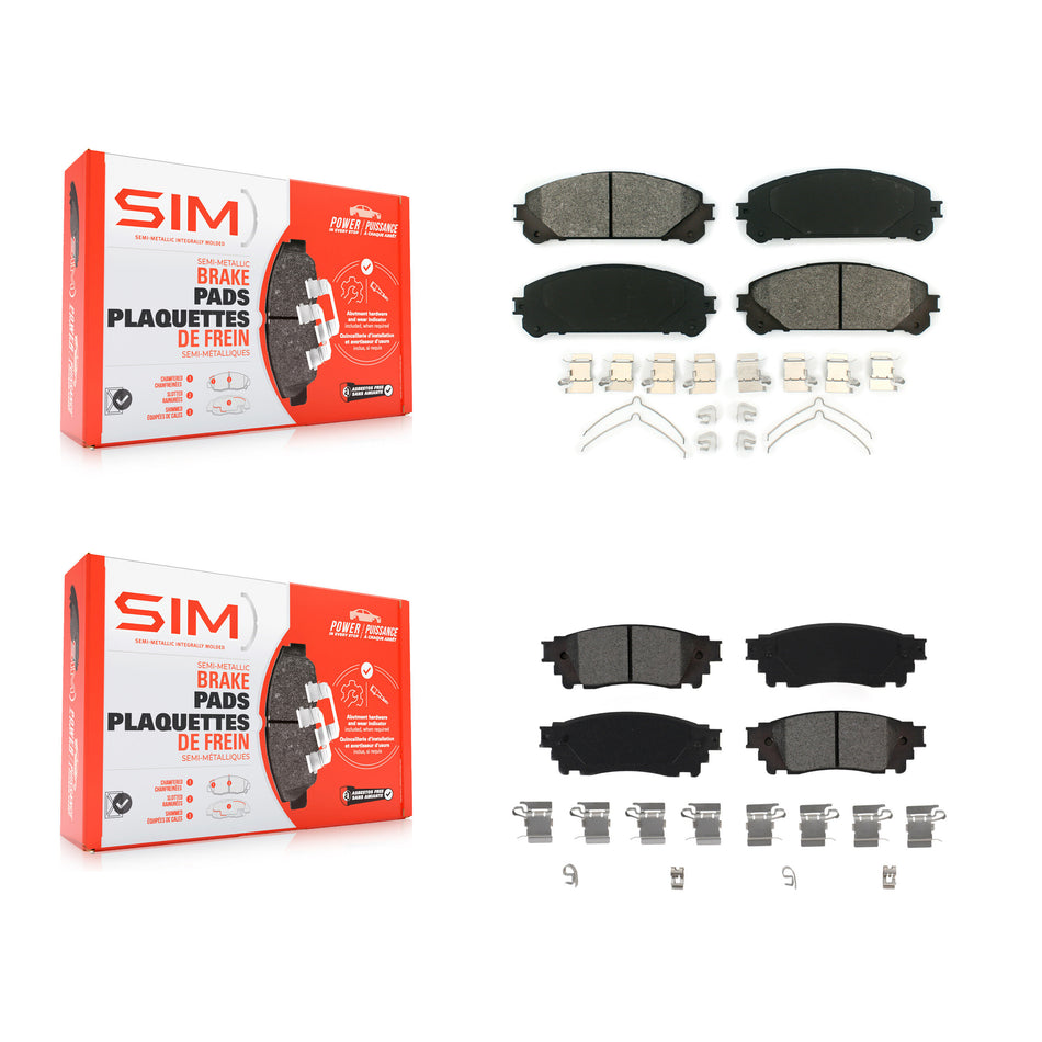 Front Rear Semi-Metallic Brake Pads Kit For Lexus Toyota Camry NX300 NX200t NX300h Avalon KSM-100496