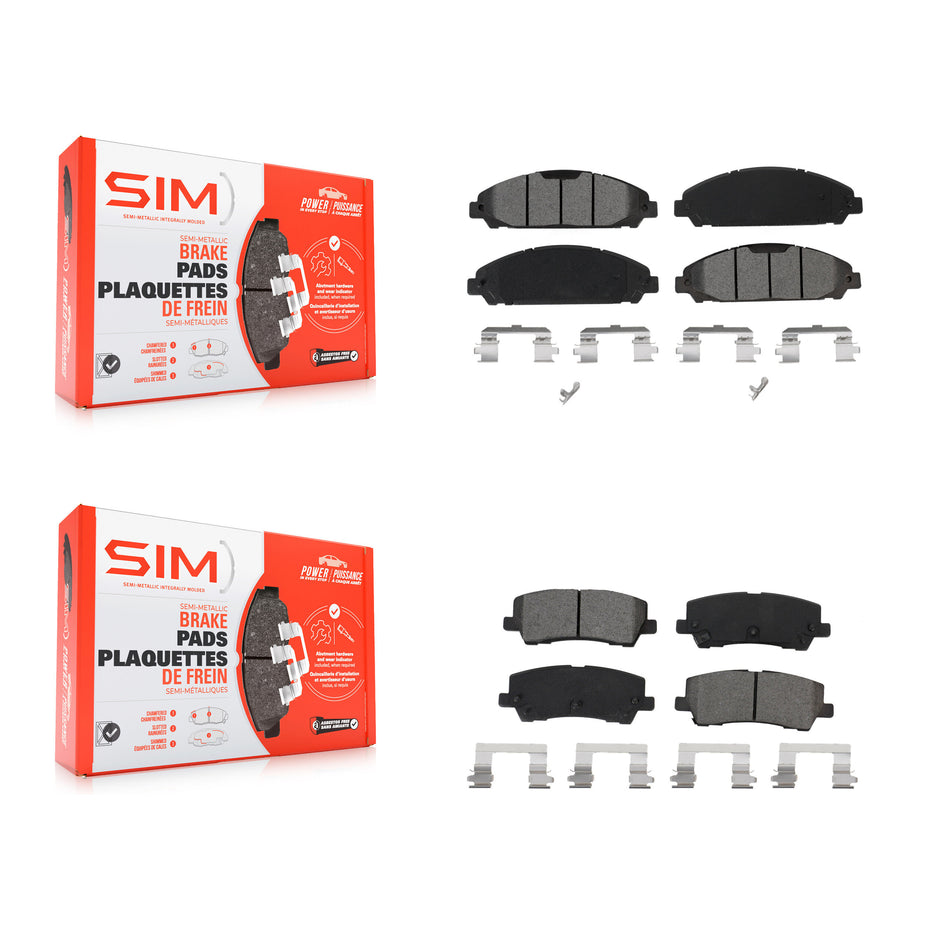 Front Rear Semi-Metallic Brake Pads Kit For Ford Mustang V6 with 3.7L KSM-100516