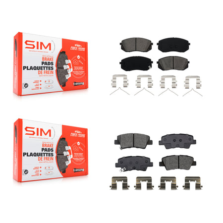 Front Rear Semi-Metallic Brake Pads Kit For Hyundai Kona Electric Kia Sonata Optima Niro KSM-100520