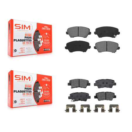 Front Rear Semi-Metallic Brake Pads Kit For Kia Forte Hyundai Veloster Forte5 Elantra GT KSM-100525