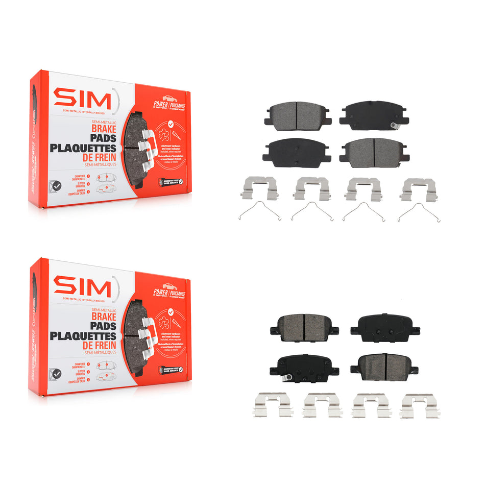 Front Rear Semi-Metallic Brake Pads Kit For Chevrolet Malibu With Manual Parking KSM-100532