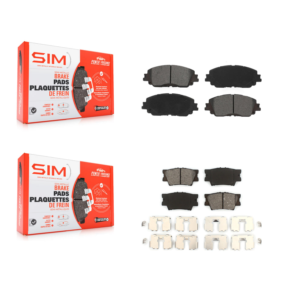 Front Rear Semi-Metallic Brake Pads Kit For Toyota Camry KSM-100533