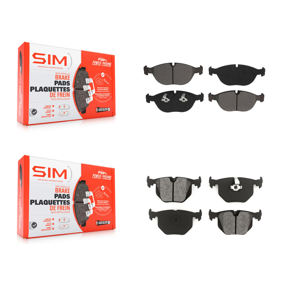 Front Rear Semi-Metallic Brake Pads Kit For BMW Z8 750iL KSM-100541