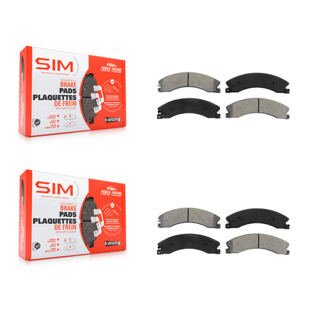 Front Rear Semi-Metallic Brake Pads Kit For GMC Chevrolet Sierra 2500 HD Silverado 3500 KSM-100544