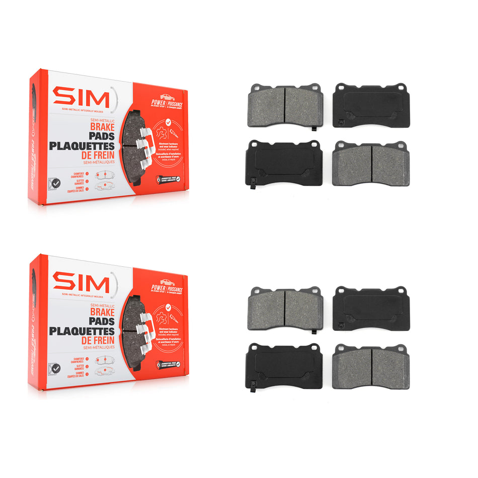Front Rear Semi-Metallic Brake Pads Kit For 2005-2006 Ford GT KSM-100550