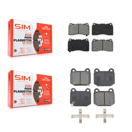 Front Rear Semi-Metallic Brake Pads Kit For Subaru Impreza Mitsubishi Lancer WRX STI BRZ KSM-100576