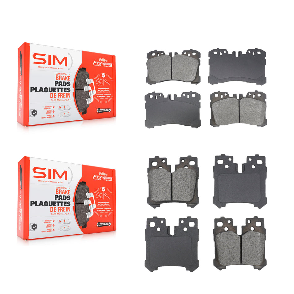 Front Rear Semi-Metallic Brake Pads Kit For Lexus LS460 LS500 LS600h Toyota Mirai LS500h KSM-100579