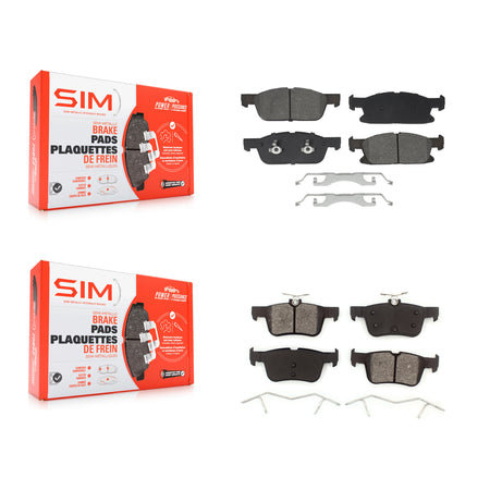 Front Rear Semi-Metallic Brake Pads Kit For Ford Fusion Lincoln MKZ Continental KSM-100595