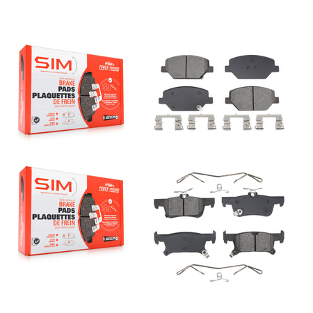 Front Rear Semi-Metallic Brake Pads Kit For Buick Envision With 288mm Diameter Rotor KSM-100597