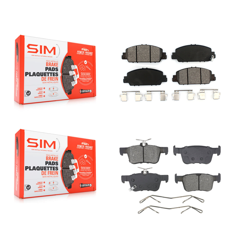 Front Rear Semi-Metallic Brake Pads Kit For Honda Accord KSM-100610