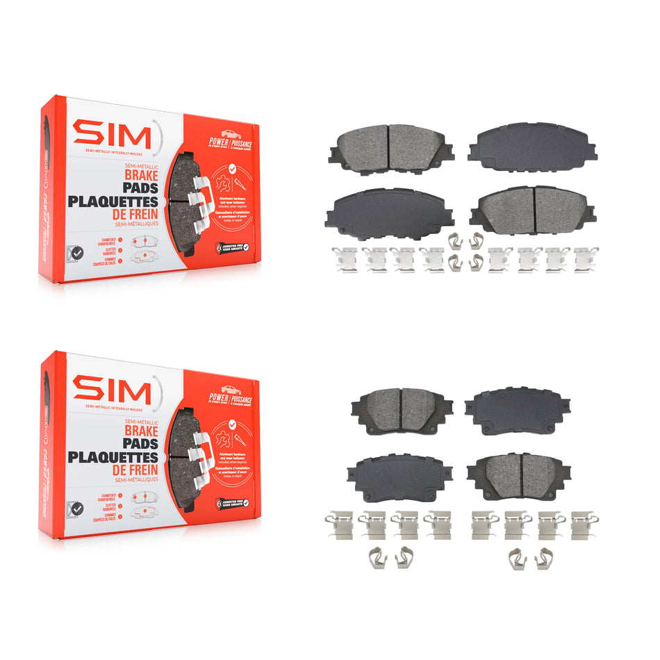 Front Rear Semi-Metallic Brake Pads Kit For Toyota Corolla KSM-100615