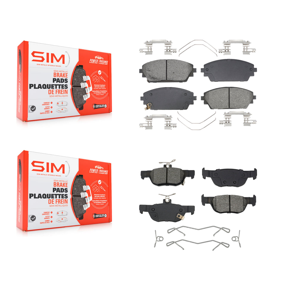 Front Rear Semi-Metallic Brake Pads Kit For Mazda 3 Sport KSM-100620