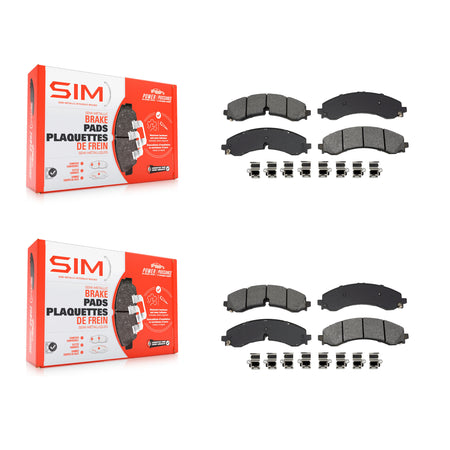 Front Rear Semi-Metallic Brake Pads Kit For GMC Chevrolet Sierra 2500 HD Silverado 3500 KSM-100621