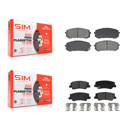 Front Rear Semi-Metallic Brake Pads Kit For Hyundai Sonata Kia Niro EV K5 KSM-100625
