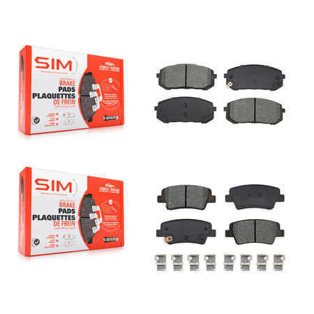 Front Rear Semi-Metallic Brake Pads Kit For Hyundai Elantra With Manual Parking KSM-100627