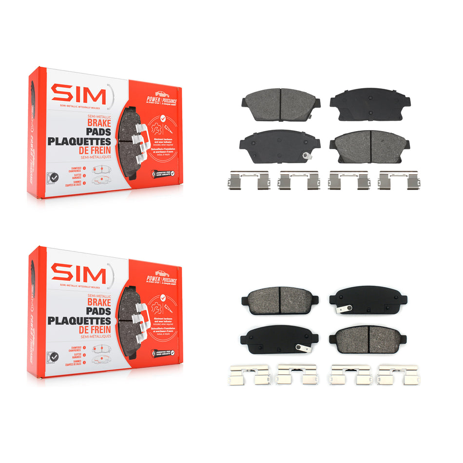 Front Rear Semi-Metallic Brake Pads Kit For Chevrolet Cruze Buick Trax Verano Encore Volt KSM-100633