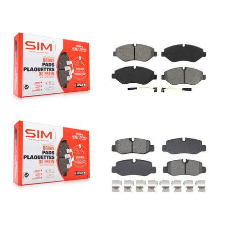 Front Rear Semi-Metallic Brake Pads Kit For Mercedes-Benz Metris KSM-100643