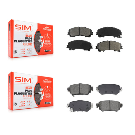Front Rear Semi-Metallic Brake Pads Kit For Nissan Rogue FULL HYBRID EV-GAS (FHEV) engine KSM-100647