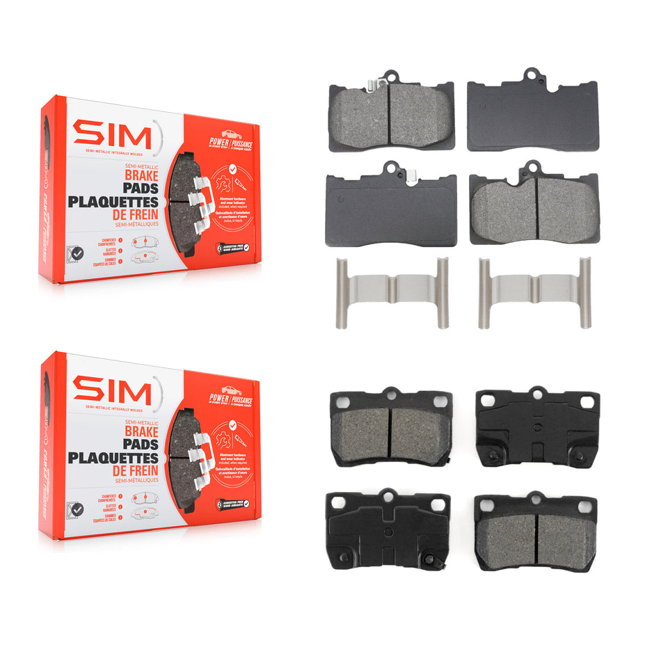 Front Rear Semi-Metallic Brake Pads Kit For Lexus IS350 GS350 GS450h GS430 GS460 KSM-100649