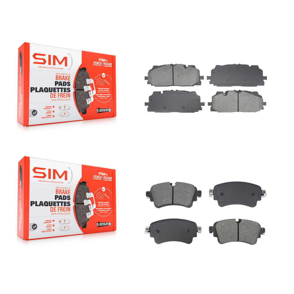 Front Rear Semi-Metallic Brake Pads Kit For Audi S5 Sportback S4 A6 Quattro A7 allroad KSM-100651