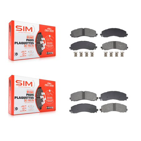 Front Rear Semi-Metallic Brake Pads Kit For Ram 2500 3500 KSM-100654
