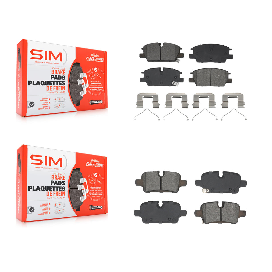 Front Rear Semi-Metallic Brake Pads Kit For Chevrolet Equinox GMC Terrain Malibu Trax KSM-100662