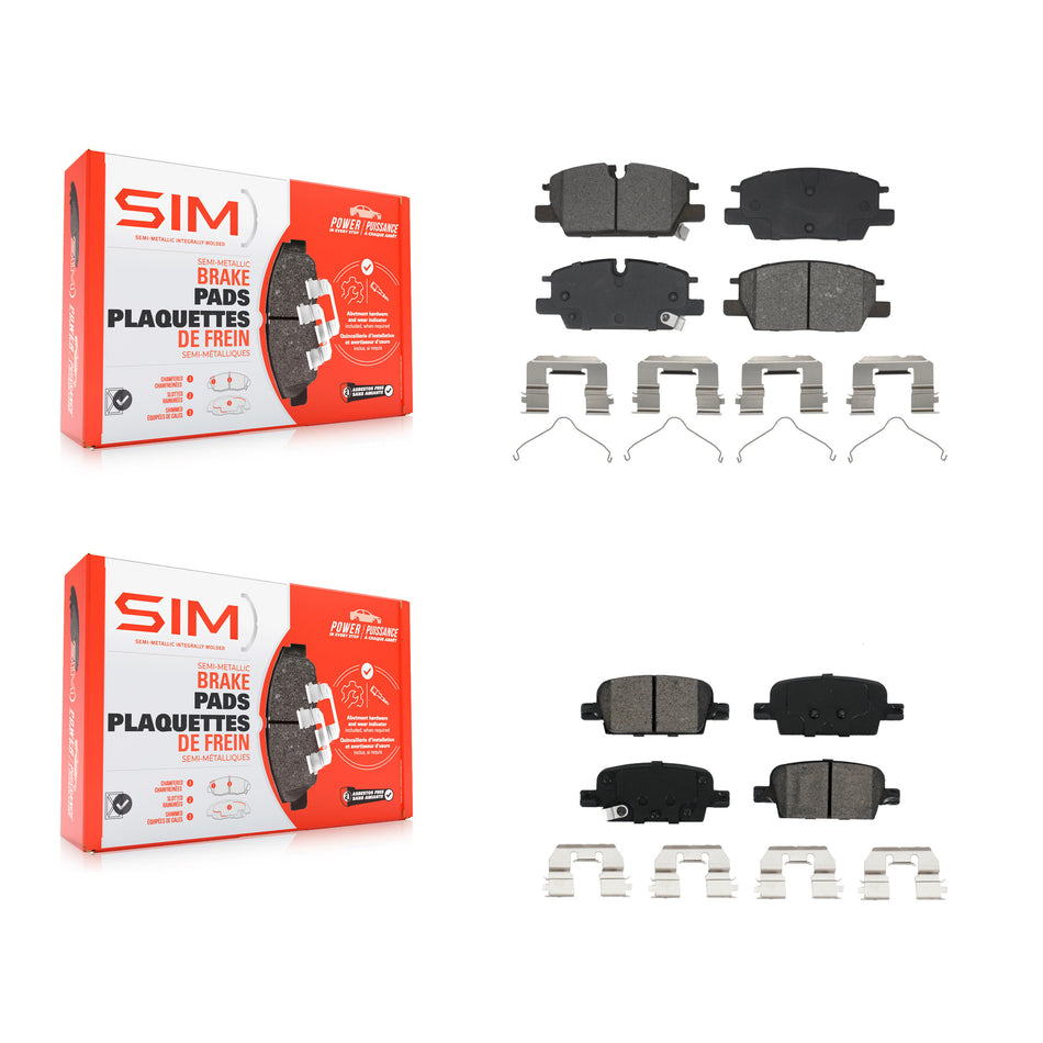Front Rear Semi-Metallic Brake Pads Kit For Chevrolet Malibu With Manual Parking KSM-100664
