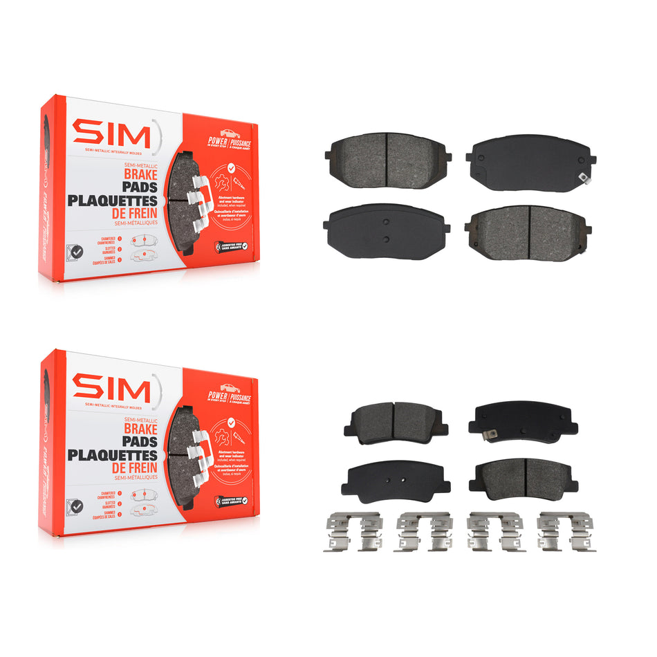 Front Rear Semi-Metallic Brake Pads Kit For Hyundai Tucson Kia Sportage KSM-100672