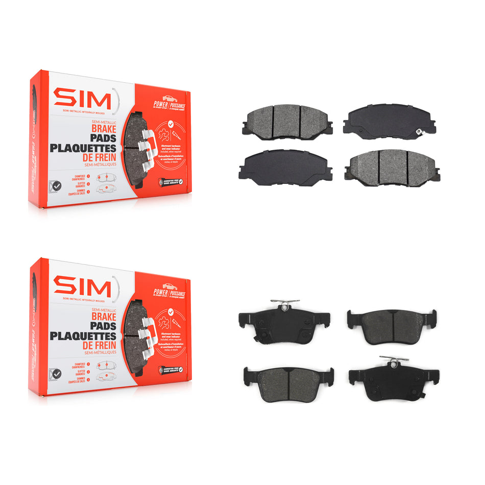 Front Rear Semi-Metallic Brake Pads Kit For Honda Civic KSM-100677