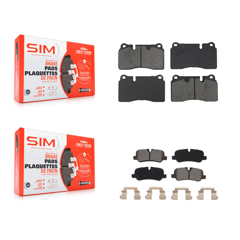 Front Rear Semi-Metallic Brake Pads Kit For 2006-2009 Land Rover Range Supercharged KSM-100681