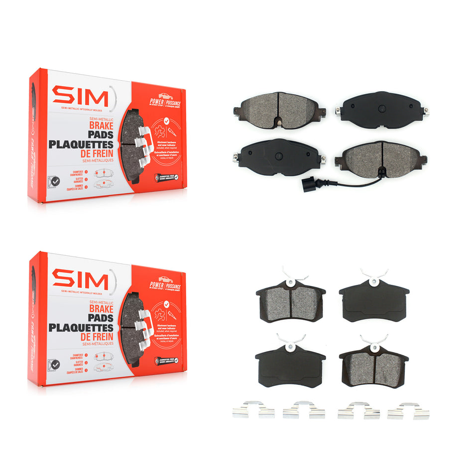 Front Rear Semi-Metallic Brake Pads Kit For Volkswagen Golf Alltrack KSM-100698